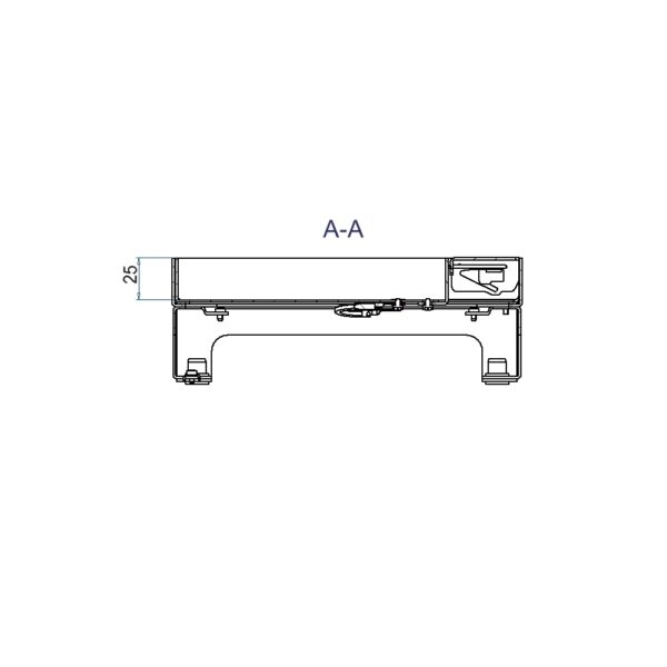 Produktbild UBD 217 251  -  Unterflur-Bodendose UBD 210 small inkl. Deckel mit Kante, geschlossen, 25mm Vertiefung und 1 Schnurauslass